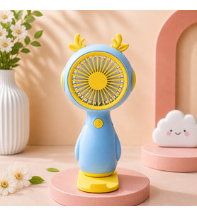 Sevimli Mini El Fanı USB Şarjlı Taşınabilir Sessiz Masaüstü Fan Kawaii Tasarım Yazlık Fan