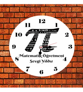 Matematik Öğretmeni İsimli Saat Kişiye Özel