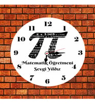 Matematik Öğretmeni İsimli Saat Kişiye Özel