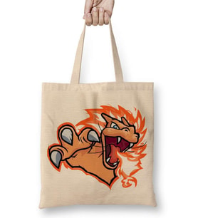 Charizard Bez Çanta Uzun Saplı