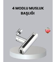 ABS Pirinç Alaşımlı Musluk Başlığı 4 Modlu 360° Dönebilen ve Ekonomik