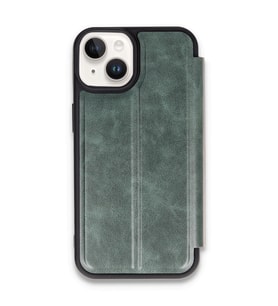 iPhone 14 Kılıf Flip Cover - Koyu Yeşil