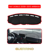 FIAT Doblo 2008-2013  Modellerine Uygun AirbagTORPİDO KORUMA HALISI KIRMIZI KENAR