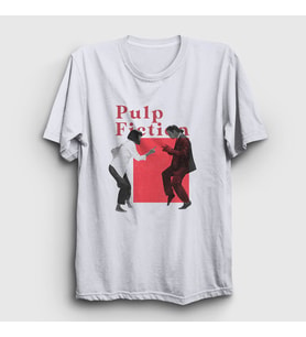 Presmono Unisex Beyaz Dance Film Pulp Fiction T-Shirt 248367tt