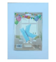 K Harf Mavi Yıldız Desenli Folyo Balon 26" inç 65 cm parti, doğum