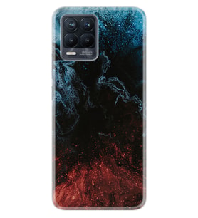 8 8 Pro Kılıf Desenli Silikon Red Blue Black Abstact 1386