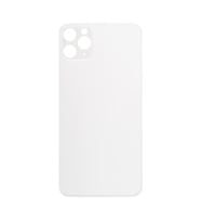 Apple iPhone 11 Pro Uyumlu, Logolu, Arka Pil Batarya Kapağı - LAZER KESİM - LENS HARİÇ (Beyaz)