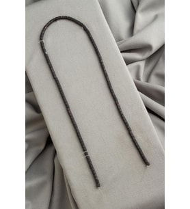 Hematit Doğal Taş Mat Siyah Silindir Kesim 3x3mm Dizi [AA]