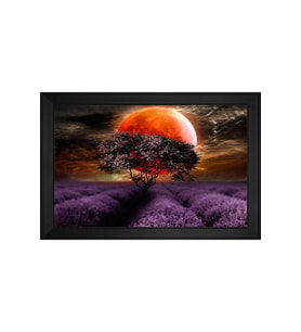 Manzara Temalı Kanvas Tablo 80 x 110 cm Siyah Çerçeve