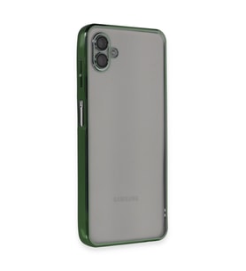 Galaxy A04 Kılıf Razer Lensli Silikon - Yeşil