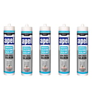 5 Adet Apel Genel Amaçlı Silikon Şeffaf 250 ml 