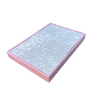 70 li Batırmalı Yüzük Tablası Pembe Gri Kadife