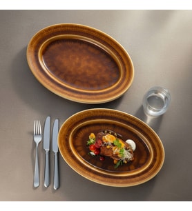GÜRAL PORSELEN Güral 2 Adet 24 Cm Kayık Tabak Reaktif Saura 137