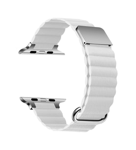 Lexroo Watch Ultra 49mm KRD-78 PU Deri Kordon Strap Kayış - Beyaz