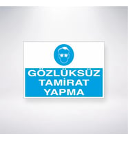 Gözlüksüz Tamirat Yapma 21x28 Arkası Yapışkanlı Levha