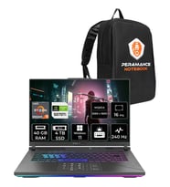 Asus Rog Strix G16 Ryzen 9 9955HX RTX 5070 Ti 12GB Gaming Laptop 40GB RAM 4TB SSD 16" QHD+ 240Hz Win11 Pro + Per4 Çanta G614FRS5112P405