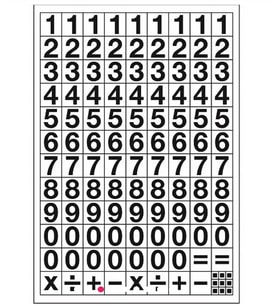 Tanex Rakam Stickers 2 Sayfa Stc-502 - 3 adet