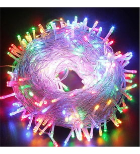 10M 100 Led Boncuk Lamba RGB Işık Şeffaf Kablo MZ-18-1