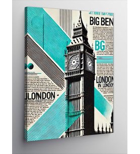 Kanvas Tablo Londra Big Ben Poster Tasarımı