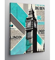 Kanvas Tablo Londra Big Ben Poster Tasarımı