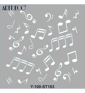 ARTDECO STENCİL 30X30CM NOTALAR 183