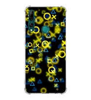 Huawei Y9 Prime 2019  Köşe Korumalı Antişok Kapak Semboller Tasarımlı Şeffaf  Kılıf