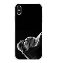 PrintiFy Apple iPhone XS Max Uyumlu Köpek 1 Baskılı Şeffaf Köşe Korumalı Antişok Kılıf