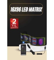 Mey İthalat® Led Ekran Matrix Panel En Büyük Boy 16X96 Araba Yazısı