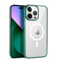 Apple iPhone 13 Pro Kılıf Zore Pixel Magsafe Şarj Özellikli Kılıf (Koyu Yeşil)