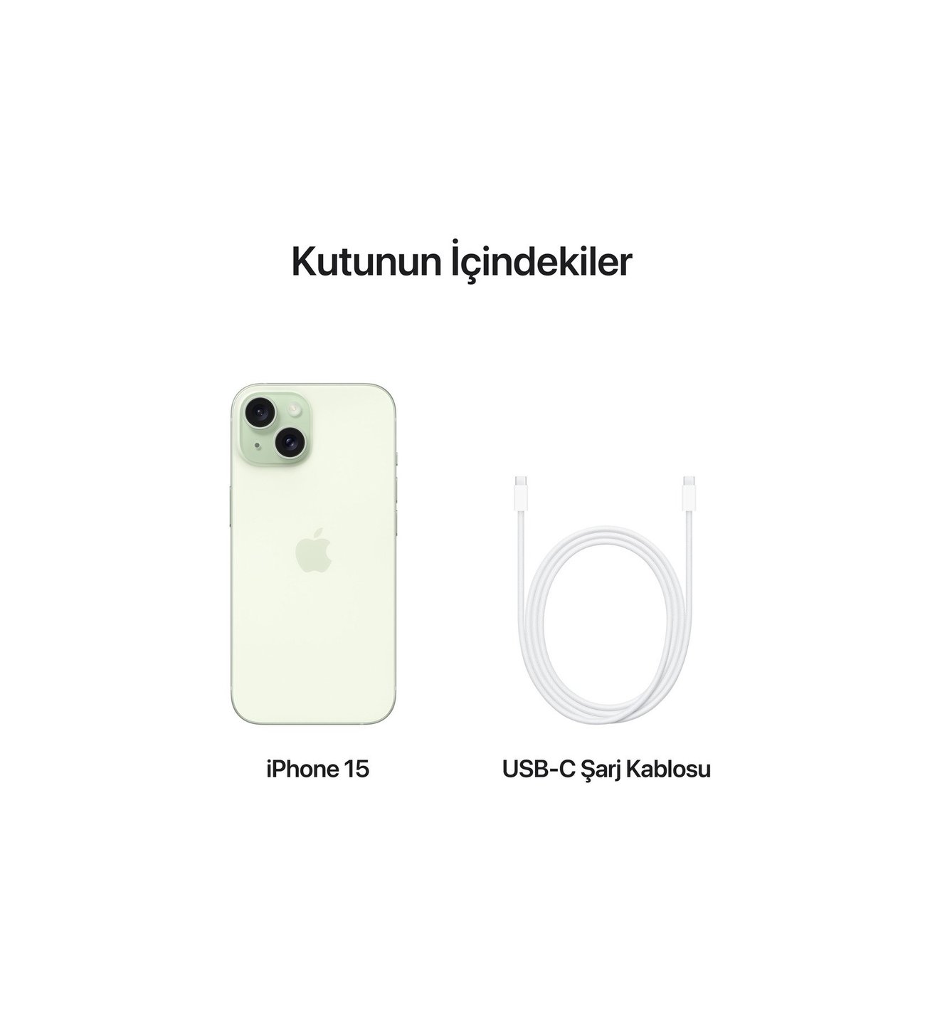 Apple iPhone 15 256GB Yeşil (Apple Türkiye Garantili)
