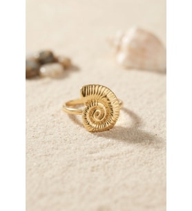 Nautilus Tasarım Gold Renk Kadın Yüzük TJ-BYK4213