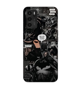 Oppo A16 / A55 Uyumlu Batman Aesthetic Tasarımlı Şeffaf Telefon Kılıfı