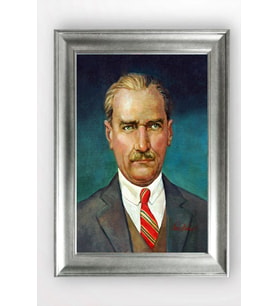 Gümüş Çerçeveli Atatürk Tablo cv1265