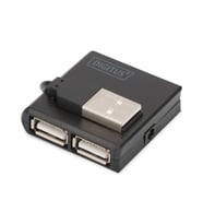 Digitus USB 2.0 Çoklayıcı Kablolu Siyah(4 Port)