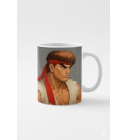 Ryu Anime Özel Tasarımlı Hediyelik Kupa Bardak (Beyaz)