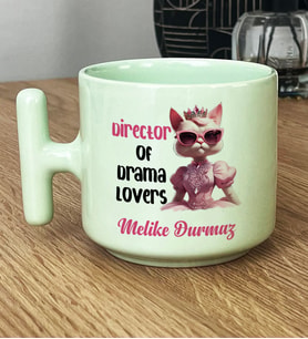 Kişiye Özel Director Of Drama Lovers Hediye Pastel T Kupa Arkadaşa Hediye (Yeşil)