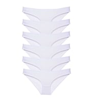 6 adet Süper Eko Set Likralı Kadın Slip Külot Beyaz