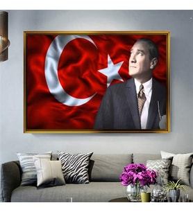 Altın Çerçeveli dekoratif tablo a1061 (Gold)