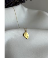 Limon Detaylı Minimal Kolye 925K Gümüş (Gold)