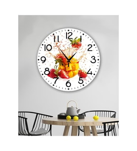 bilge Tasarım retro Duvar Saati 35 x 35 CM (Çok Renkli)