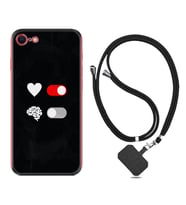 Apple iPhone 5 6 7 8 Plus Se XR Kılıf Boyun Askılı Silikon Love Brain 1722
