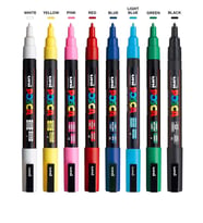 0.9-1.3 Su Bazlı Markör Kalem Ana Renkler 8"li Pc-3m 8c