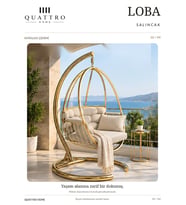 Loba Salıncak – Gold Metal Gövdeli Minderli Bahçe ve Balkon Salıncağı