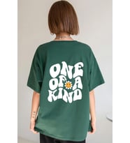 One Of A Kind Baskılı Tasarım Tshirt (Yeşil)