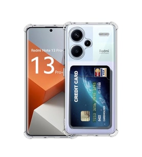 Xiaomi Redmi Note 13 Pro Plus Kılıf Kart Şeffaf Silikon - Şeffaf