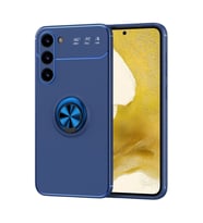 Galaxy S23 Plus Kılıf Zore Ravel Yüzüklü Silikon Kılıf (Mavi)