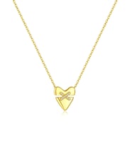 X Heart Altın Parıltı Minimal Kadın Gümüş Kolye