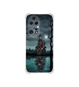 PrintiFy Huawei P50pro ile Uyumlu Simya Serisi Gölge Ve Cam Tasarımlı Uv Baskılı Köşe Korumalı Antişok Kılıf