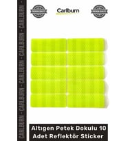 #Reflektör Honeycomb Reflektif Güvenlik Bandı Altıgen Petek Dokulu 10 Adet Reflektör Sticker Seti