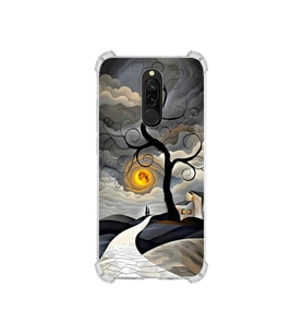 PrintiFy Xiaomi Redmi 8 ile Uyumlu Simya Serisi Sarmal Yolculuk Tasarımlı Uv Baskılı Köşe Korumalı Antişok Kılıf
